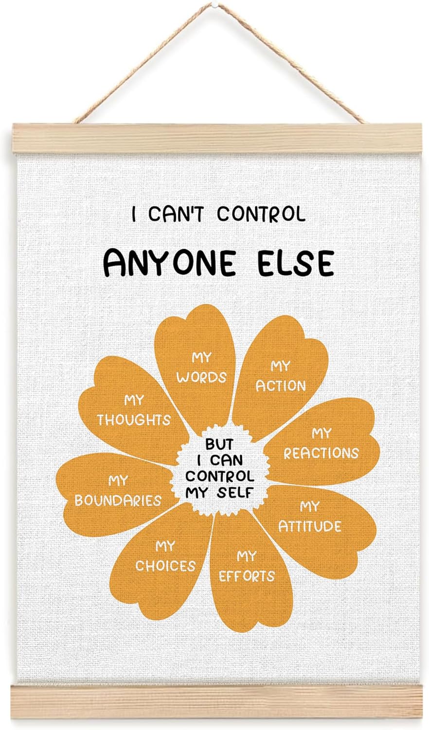 ZAQTS Mental Health Poster - Inspirational Therapy Office Decor | 12 x 16 Inches Calm Down Corner Art