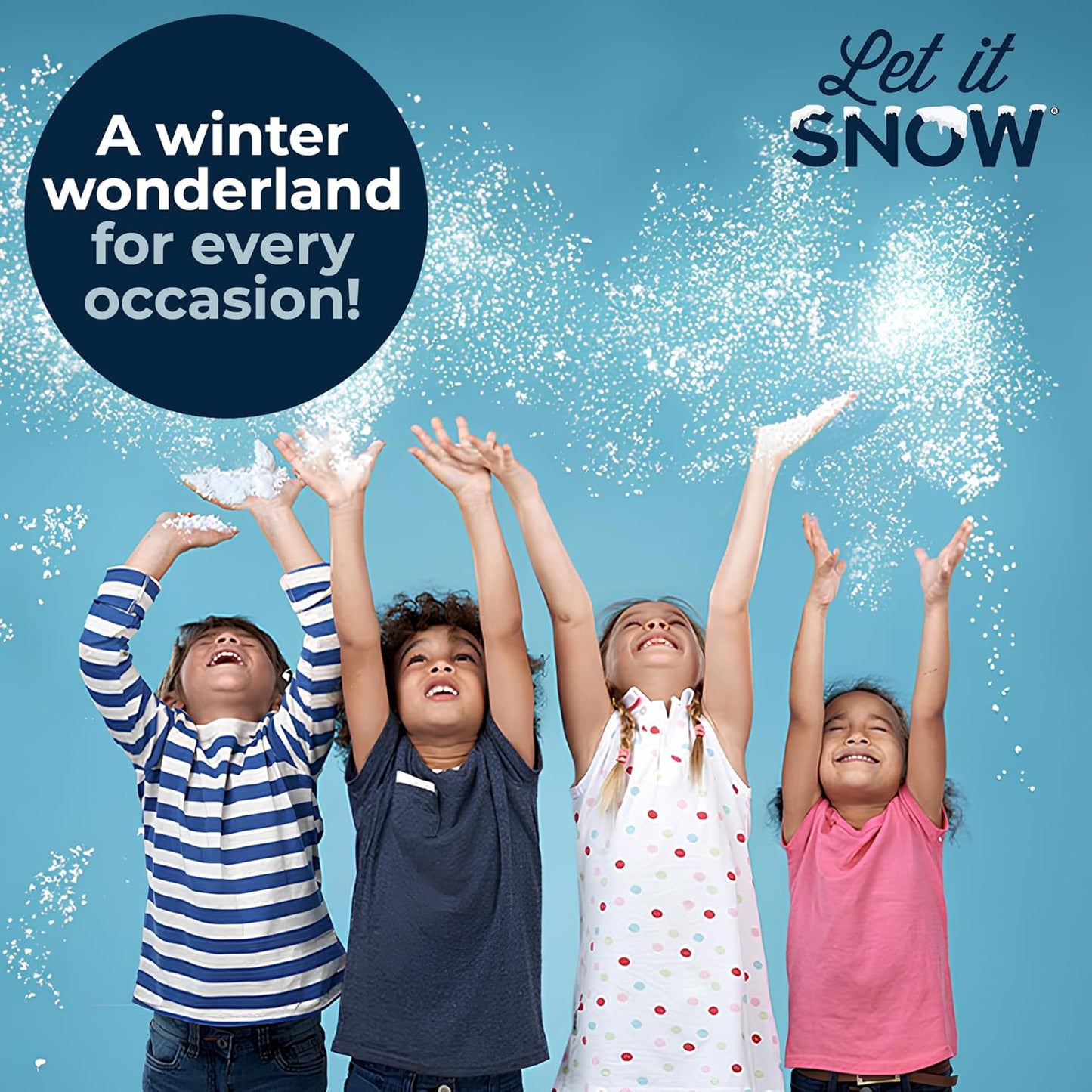 Let It Snow Instant Fake Snow Powder - Safe & Easy Artificial Snow for Holiday Decor | 1 Pack Makes 1 Gallon
