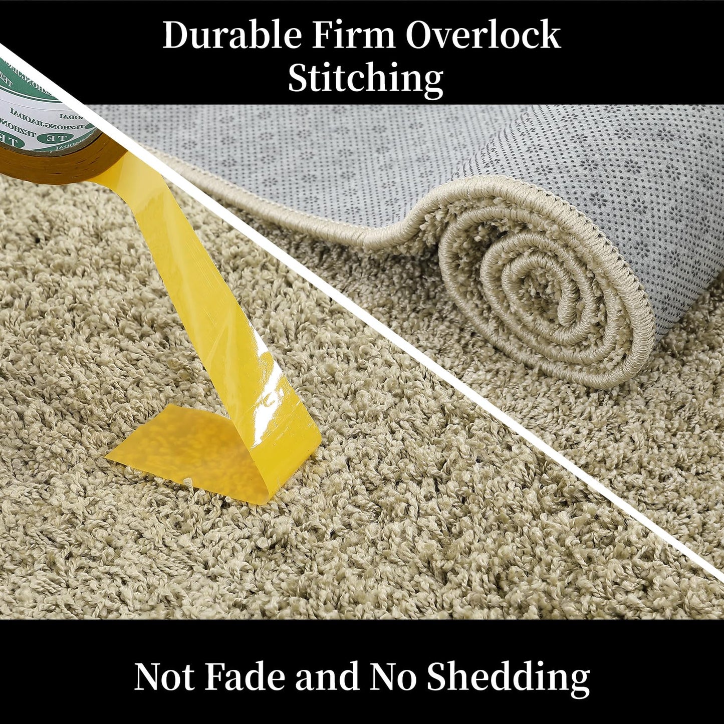 Nanan Kitchen Runner Rug 2x8 Non-Shedding Long Hallway Bedside Solid Modern Shag Indoor Floor Carpet for Bedroom Living Room Nursery, 2' x 8', Taupe