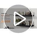 White 36 Inch Floating Shelves Set of 2 with Crown Molding, 9.3" Deep Wall Shelves