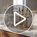 Hudgan Under Sink Organizer 3 in 1, Stackable Acrylic Bathroom