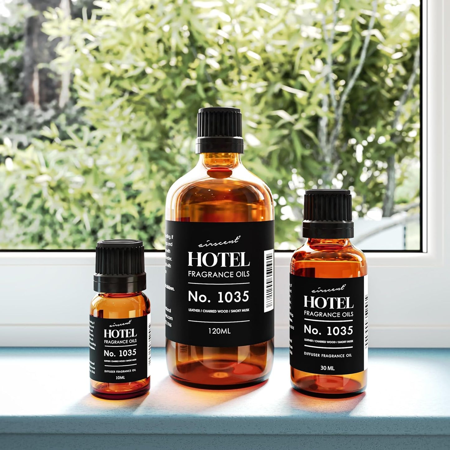 AirScent Hotel Diffuser Oil No. 1035 - Cade 26 Santal Blend Fragrance Oil for Ultrasonic Diffusers | 10 mL Glass Bottle with Dropper