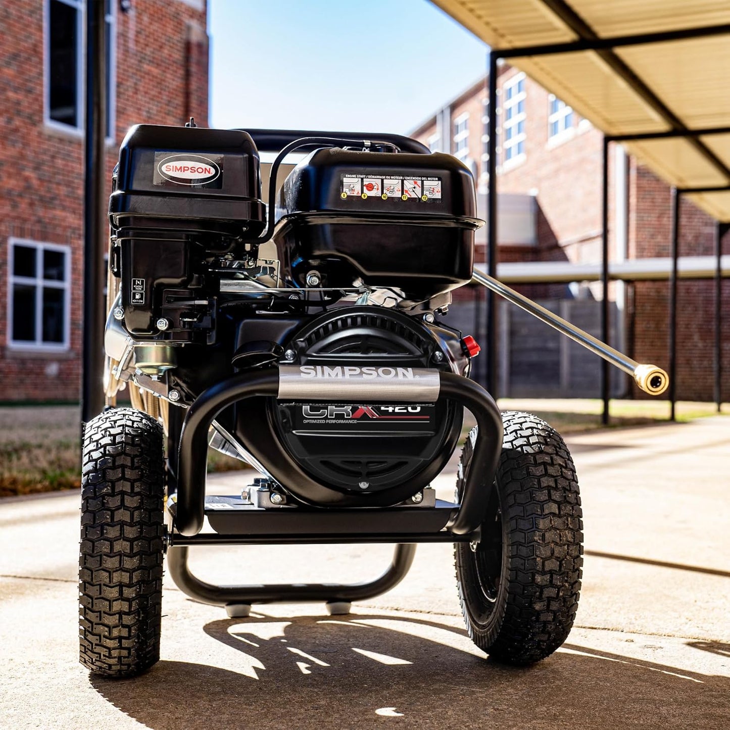 Simpson PowerShot 4400 PSI Gas Pressure Washer - 4.0 GPM Cold Water, 50' Hose, 49-State Compliant | Black