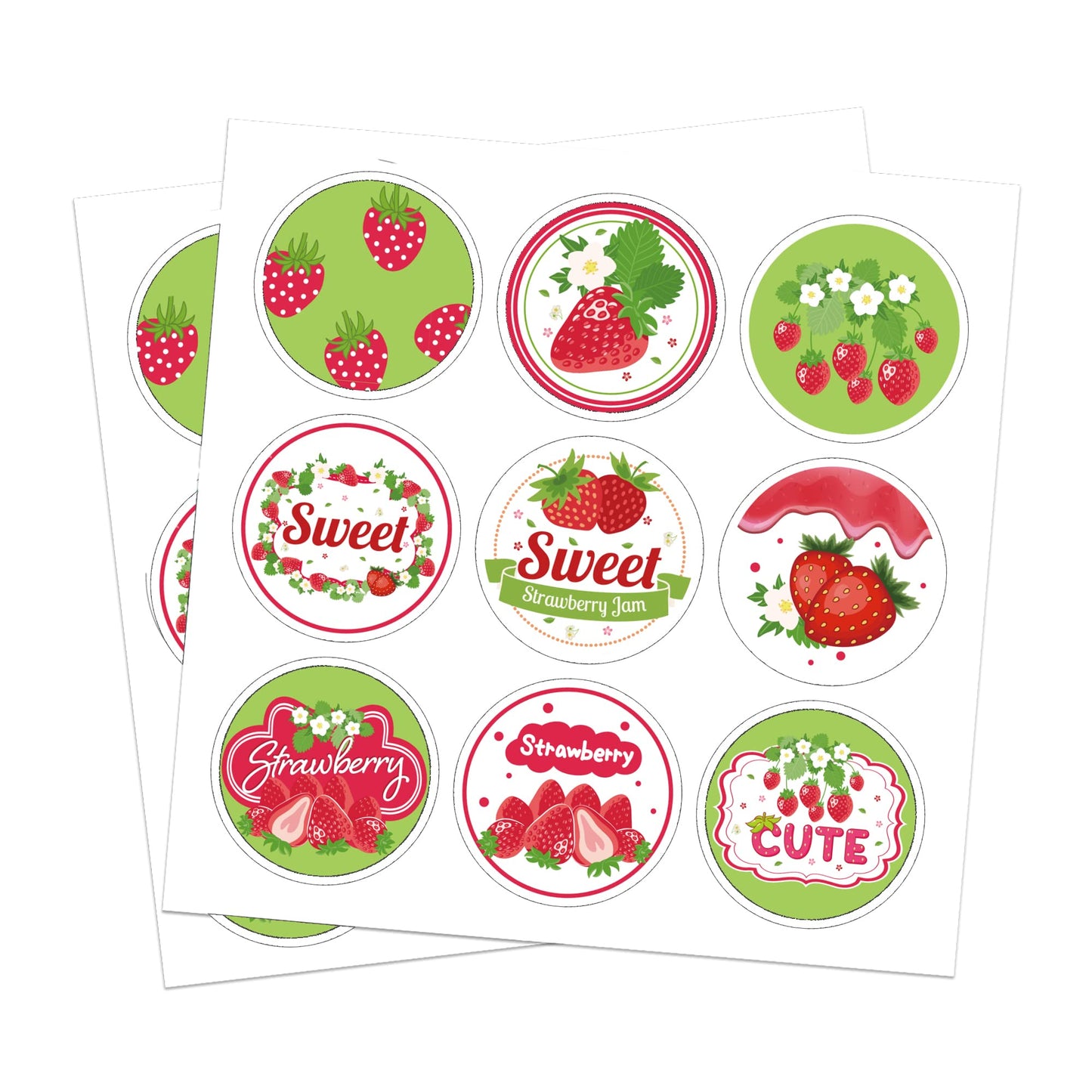 SWYOUN 180PCS Berry Sweet Strawberry Themed Party Stickers Baby Shower Party Decorations Candy Sticker Birthday Party Supplies