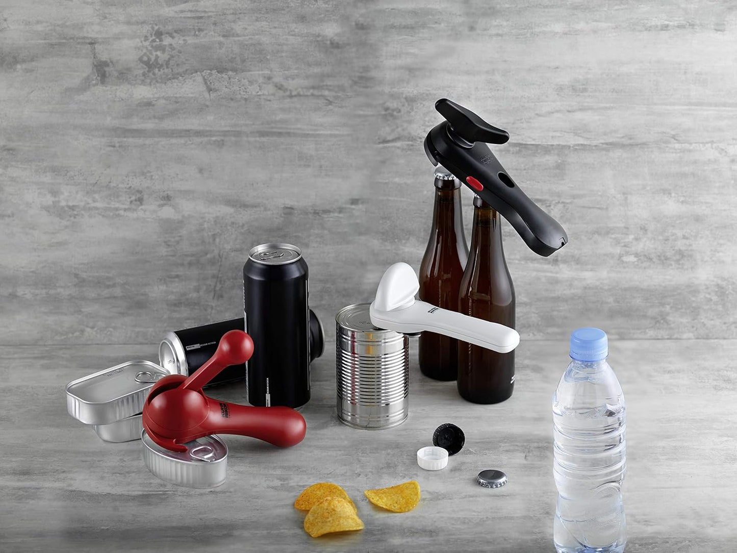 KUHN RIKON Jar and Bottle Opener - Strain-Free Gripper Design, 10 x 5 x 2.25 Inches, White
