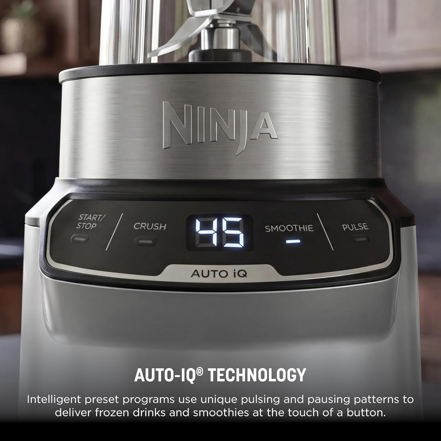 Ninja Blender | Nutri Pro | Auto IQ Smoothie Maker with 2 To-Go Cups & Lids | 1100W Silver