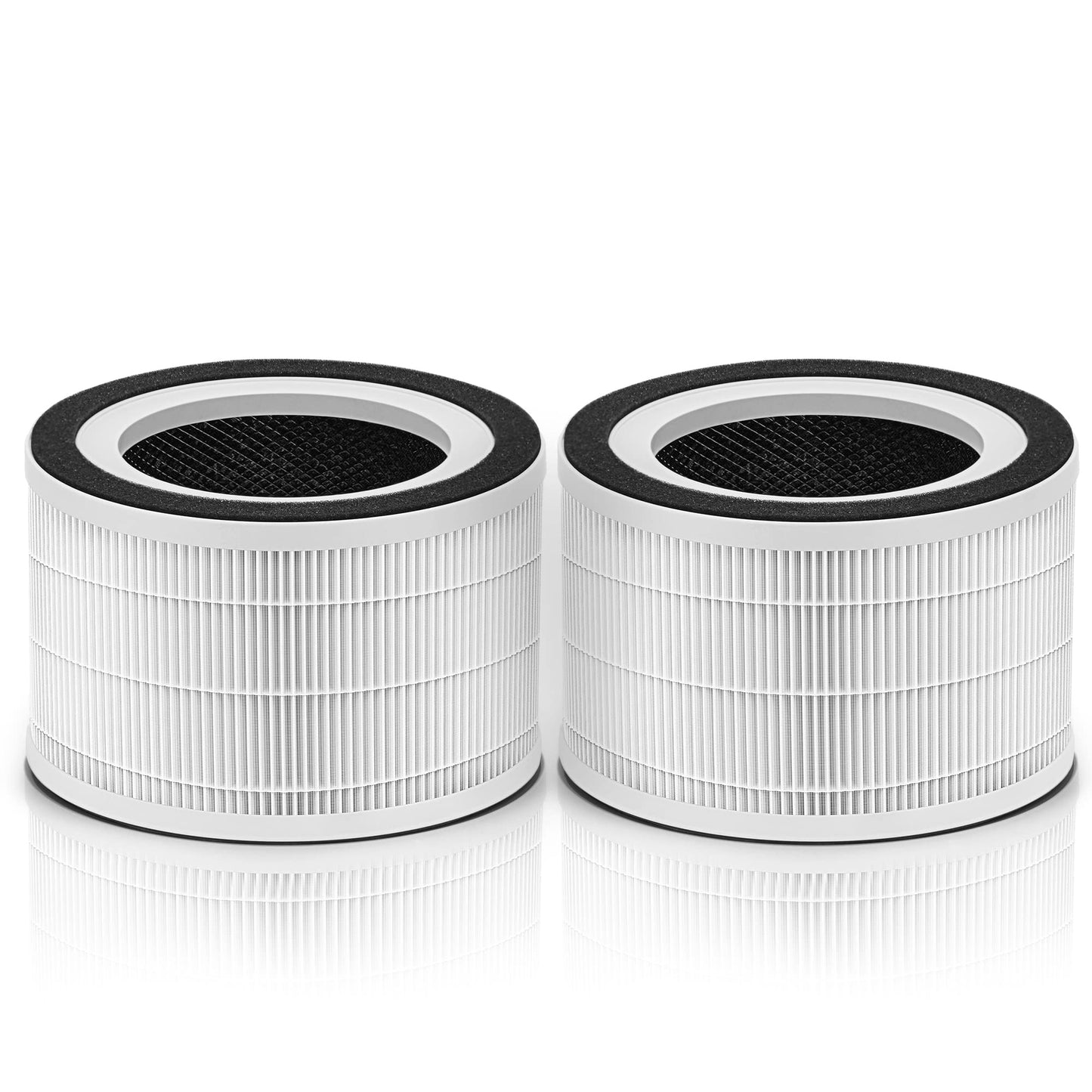 2-Pack Fillo Air Purifier Filter Replacement Compatible with A-floia Air Purifier Halo/Allo Match ASIN: B088FHCS83/B07JG1R2GB/B09M799DT4/B07WR2CT7V, 3-IN-1 Filtration Air Cleaner