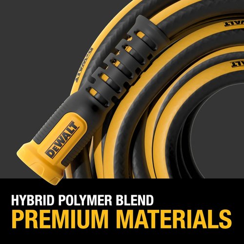 DEWALT Heavy Duty Garden Hose - 100 Feet x 5/8 Inch | Professional Grade Durability