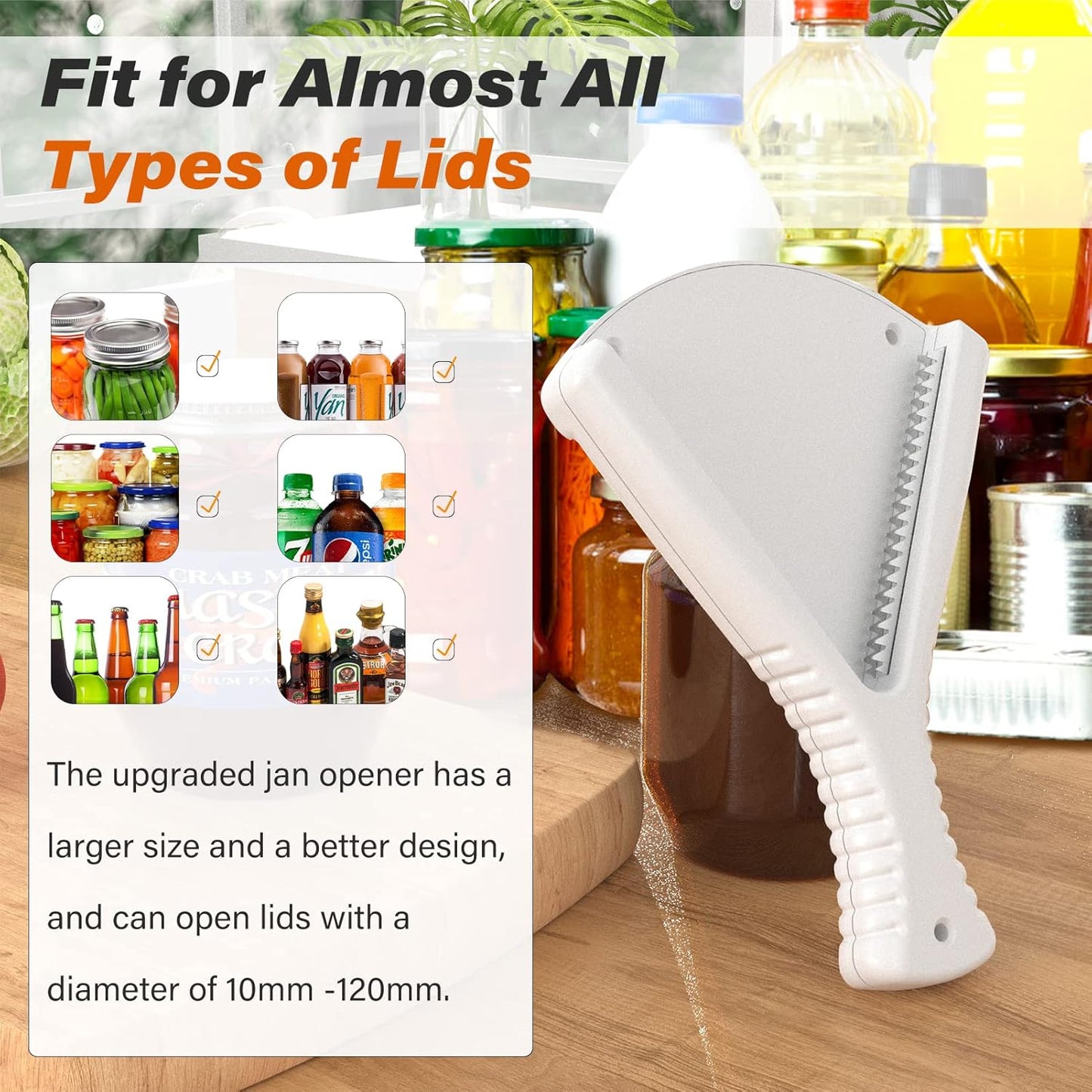 Skiennix Jar Opener - Easy Grip Dual Usage Tool for Seniors | Effortless Lid Opening for All Sizes