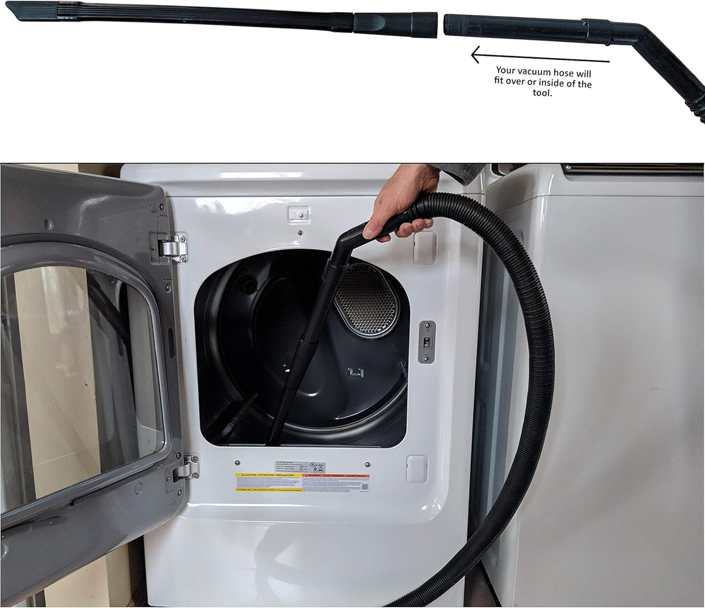 Skiennix Dryer Vent Cleaner Kit - Vacuum Attachment & Brush for Efficient Lint Removal