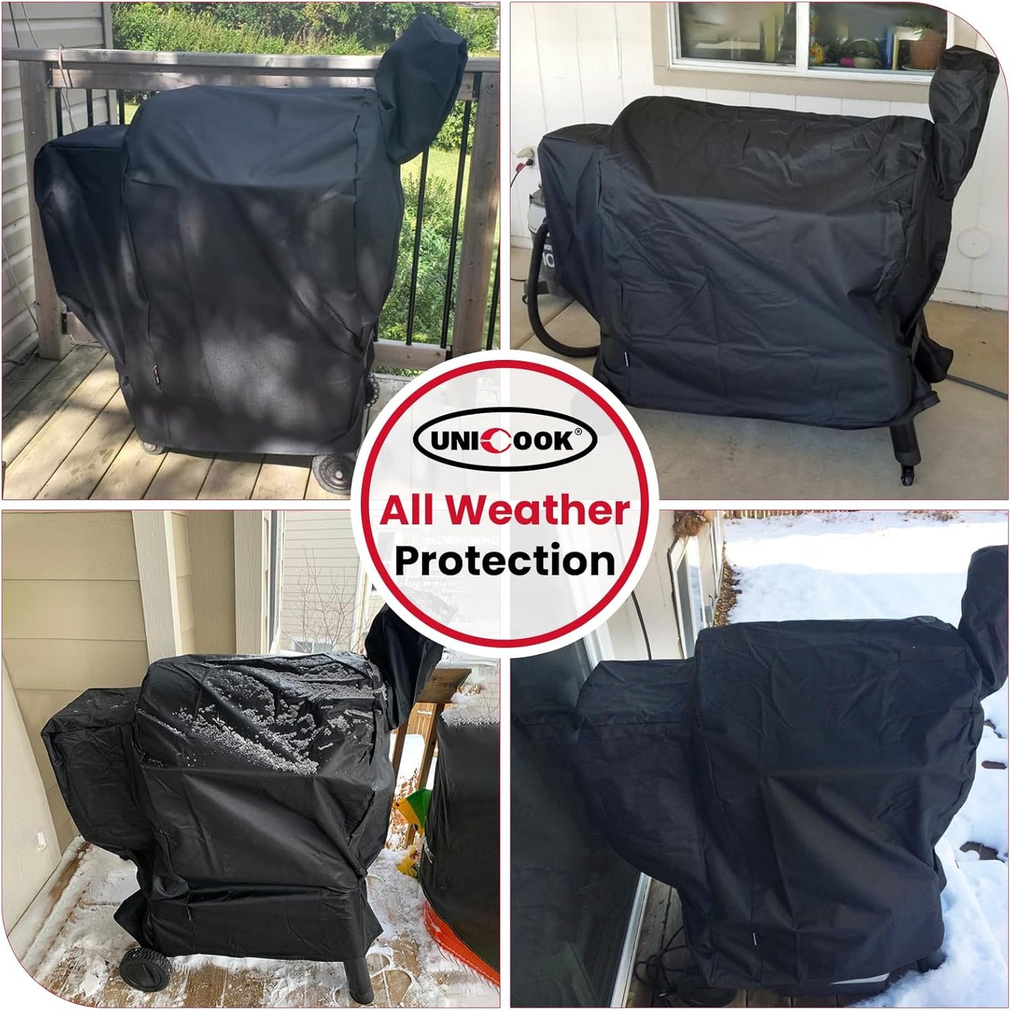 Unicook Heavy-Duty Grill Cover - Waterproof Protection for Traeger Pro 22/575 Series | Full-Length BBQ Accessory