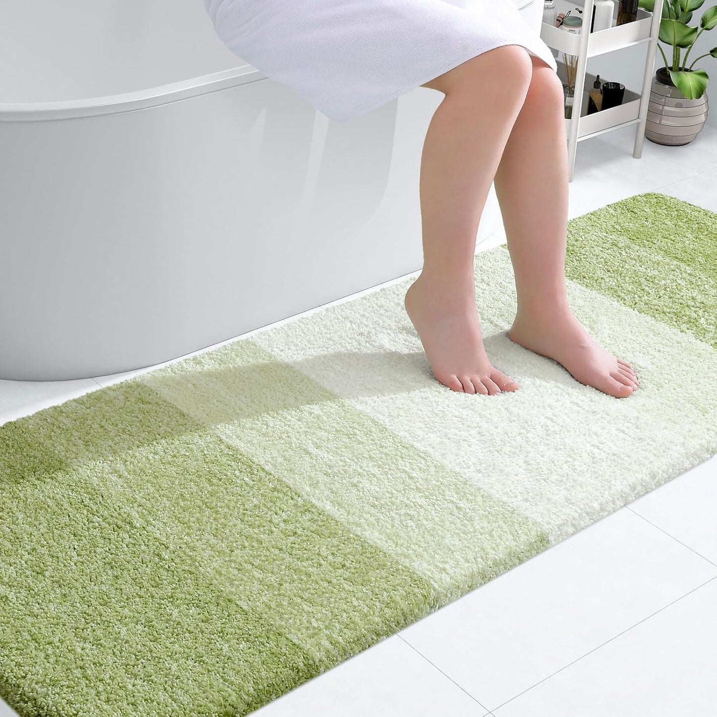 OLANLY Bathroom Runner Rug - Extra Soft Microfiber Mat with Rubber Backing | Quick Dry, 70x24, Mustard Yellow