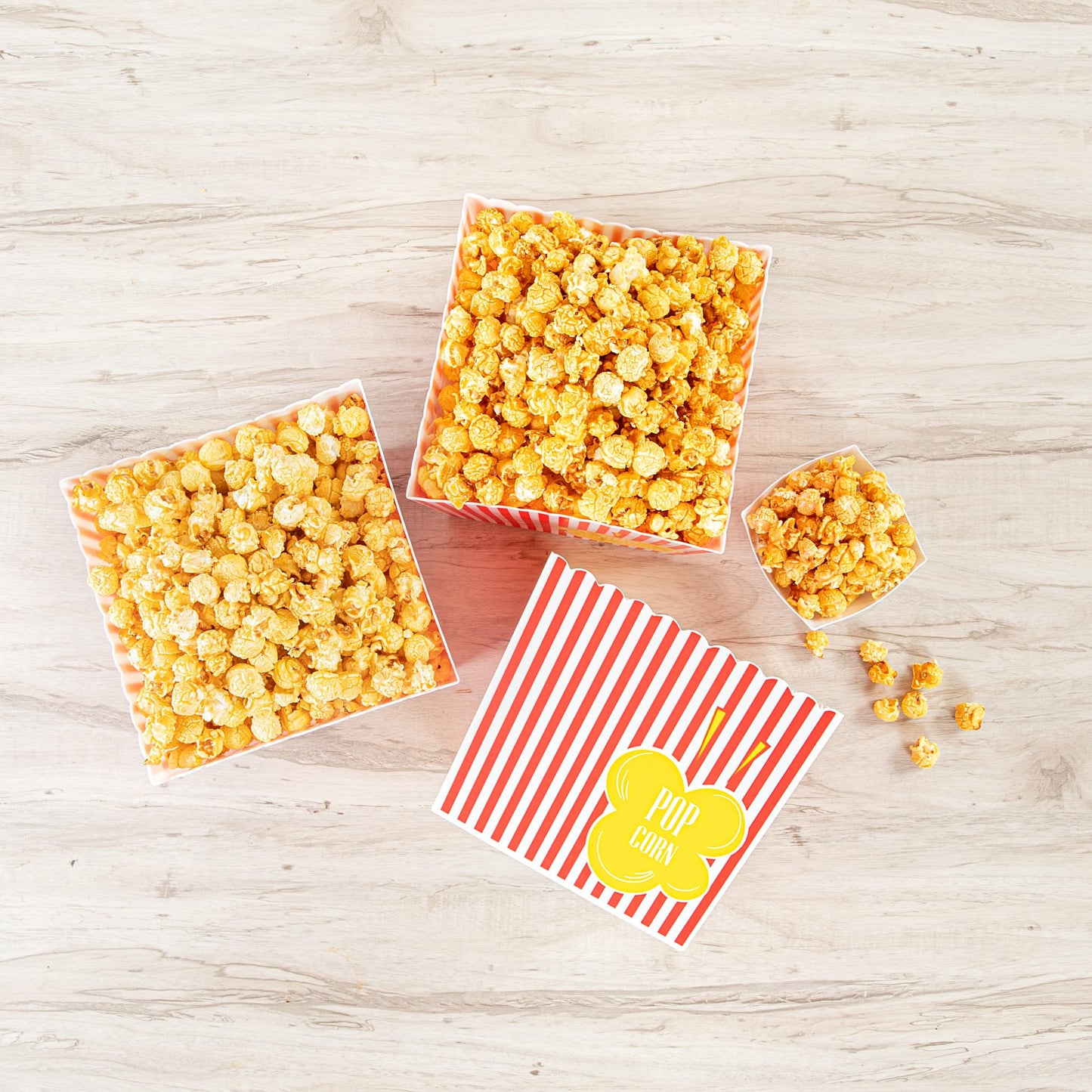 Restaurantware Popcorn Buckets 10 Count 165 Ounce Plastic Reusable Popcorn Containers Red And White Striped Snack Tubs Pink Durable Design For Movie Nights