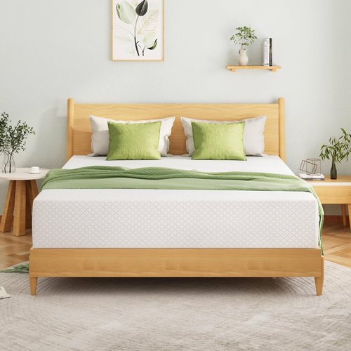 EGOHOME Twin XL Memory Foam Mattress - 12 Inch Cooling Gel Bed with Medium Firm Support | CertiPUR-US Certified, 80''L x 38''W, White