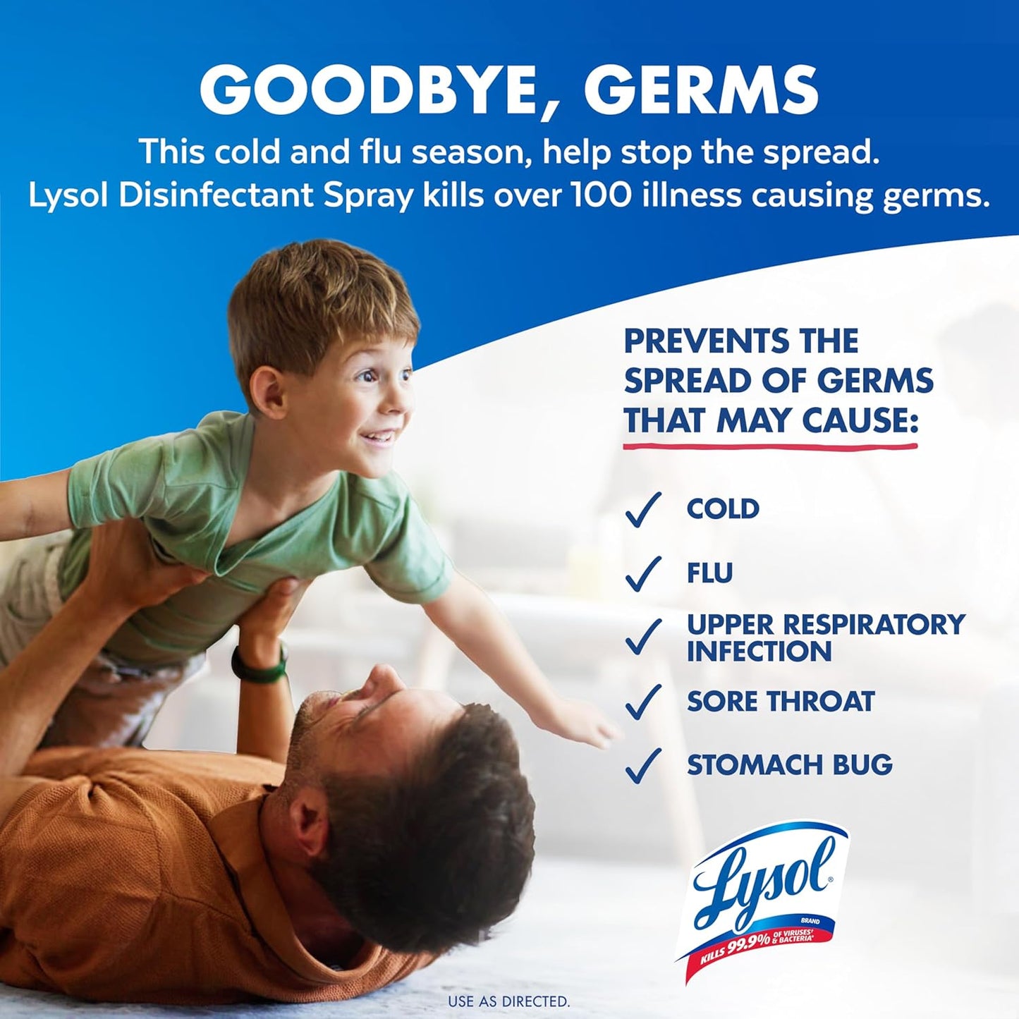 Lysol Disinfectant Spray - Antibacterial & Sanitizing Formula | Early Morning Breeze, 19 Fl Oz (Pack of 2)