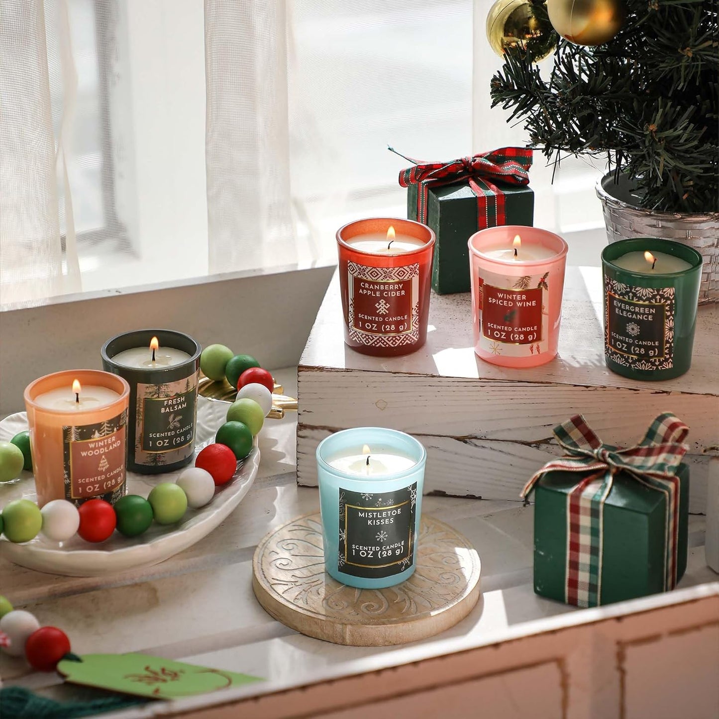 Skiennix 2025 Advent Calendar Candles - 12 Days of Scented Soy Wax Candles | Perfect Christmas Gift Set