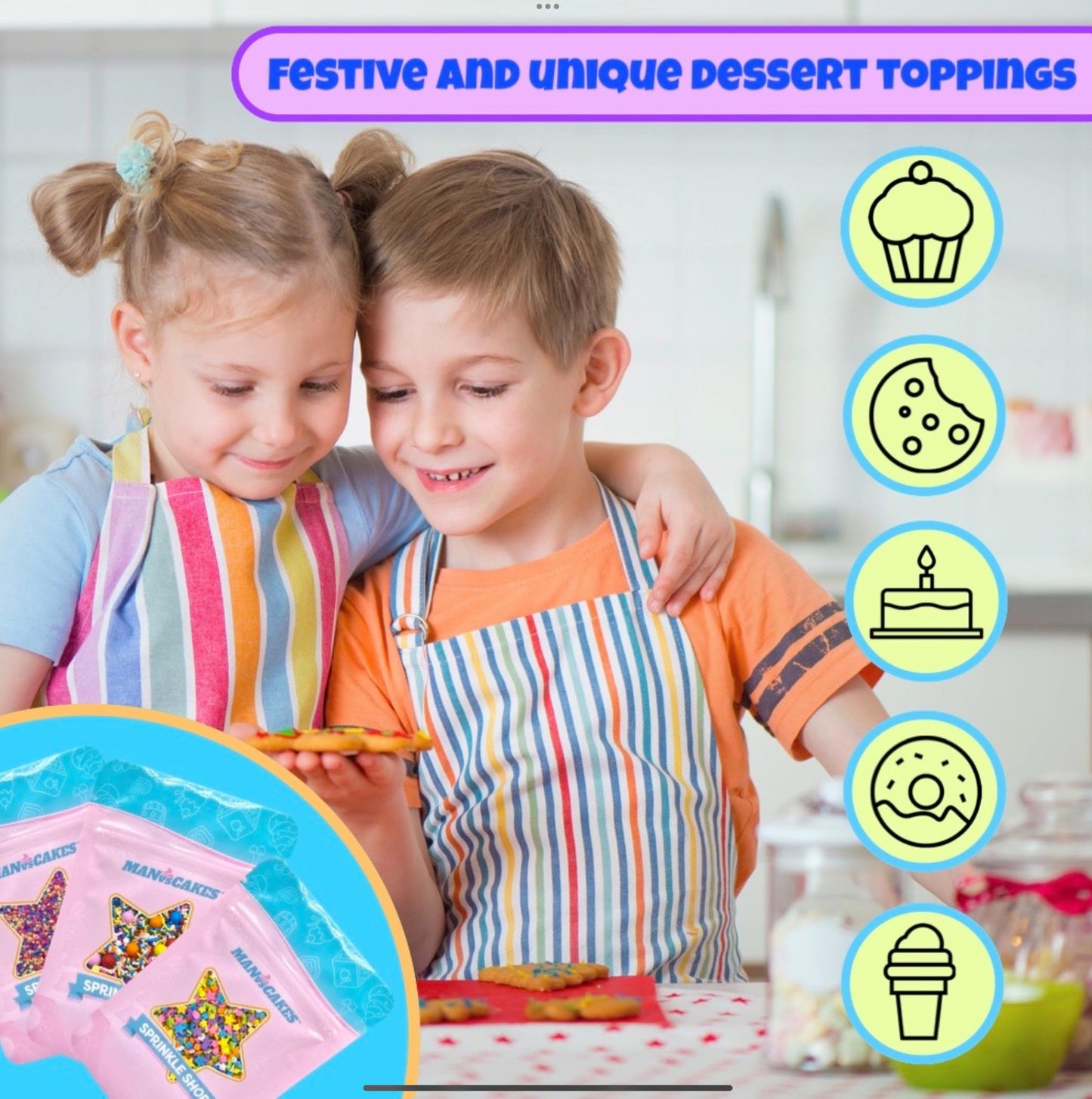 Manvscakes | Sprinkles | Easter sprinkle mix | Spring edible sprinkles | Cookie sprinkle | Baking | Gluten free | Cupcake decorations