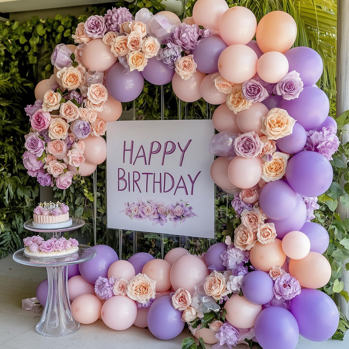 RUBFAC 129pcs Pastel Purple Balloon Arch Kit Different Sizes 18 12 10 5 Inches, Light Lavender Lilac Balloons Garland for Mother's Day Birthday Baby Shower Gender Reveal Wedding Party Decoration