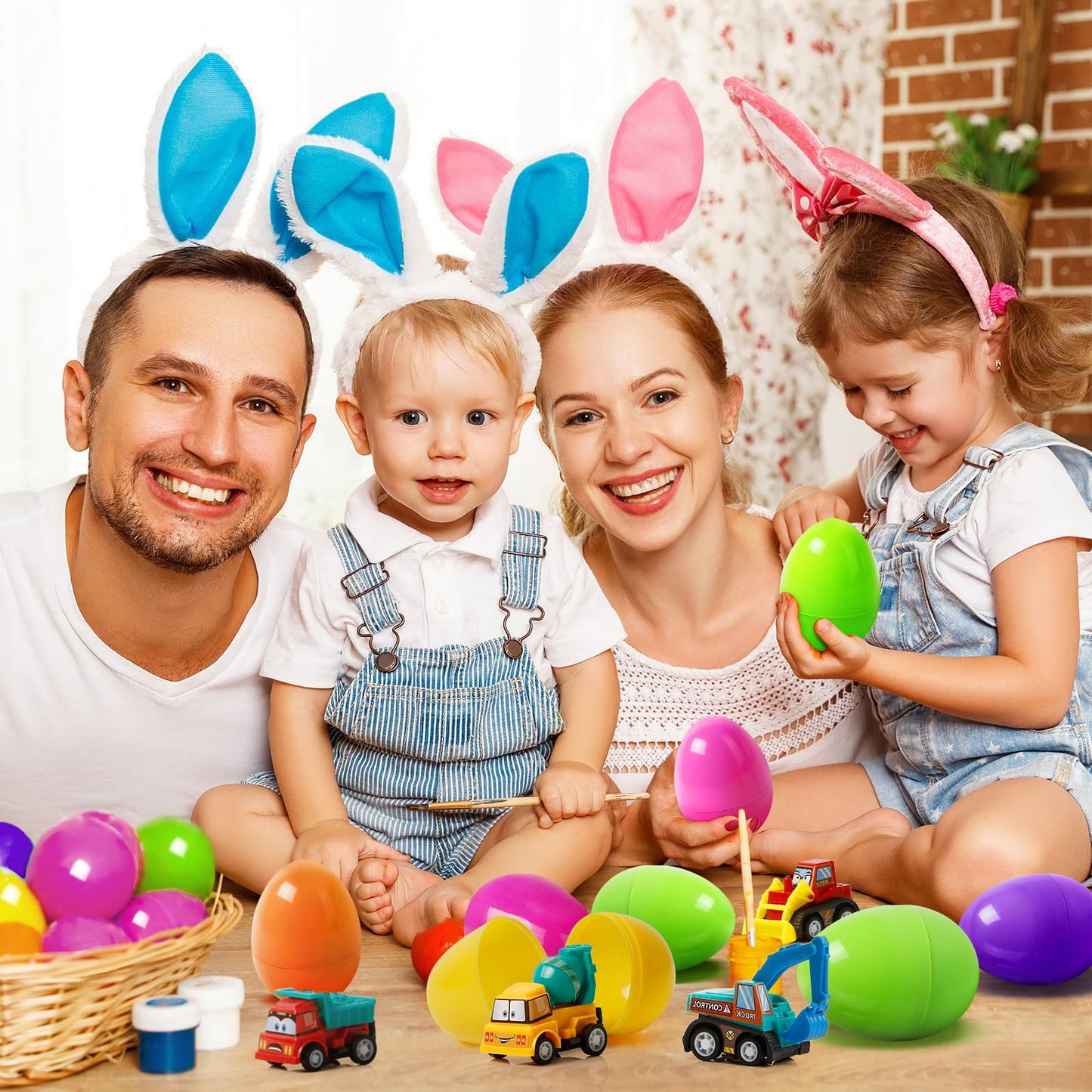 ZenBombs Easter Eggs with Cars Inside - 12 PCS Prefilled Easter Eggs with Pull-Back Toy Cars - Kids Easter Basket Stuffers & Party Favor Toys for Boys and Girls Over Age 3 Years Old