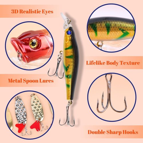 Advent Calendar Fishing Lures - 24 Days Countdown Set for Men & Boys | Perfect Christmas Gift 2025