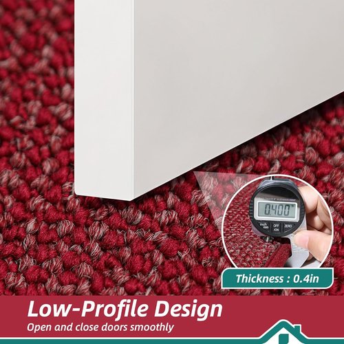 BEQHAUSE Dirt Trapper Door Mat - Non-Slip, Washable, Dirt Resistant | 36" x 60", Red Entryway Mat