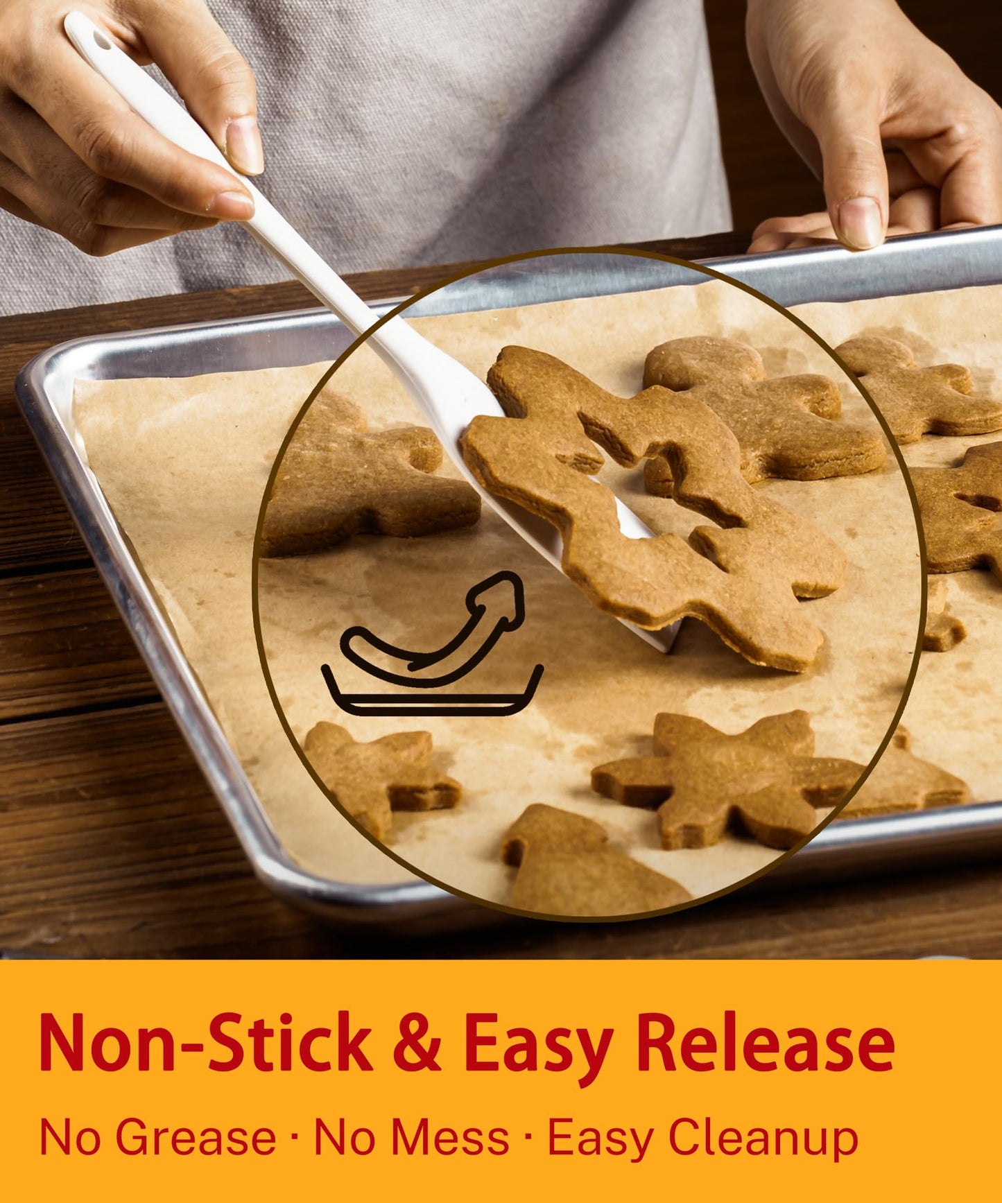 200 Pcs Parchment Paper Baking Sheets, 12x16.5 Inches Non-Stick Precut Baking Parchment, for Baking Cooking Cookie Bread and Air Fryer - Unbleached