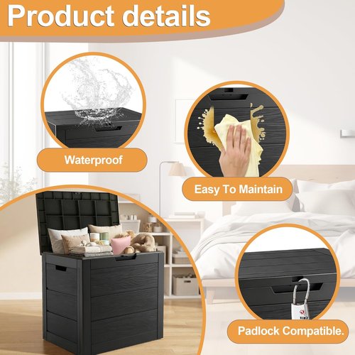 35 Gallon Outdoor Storage Box by [Brand Name] - Waterproof Patio Storage Solution for Garden & Camping