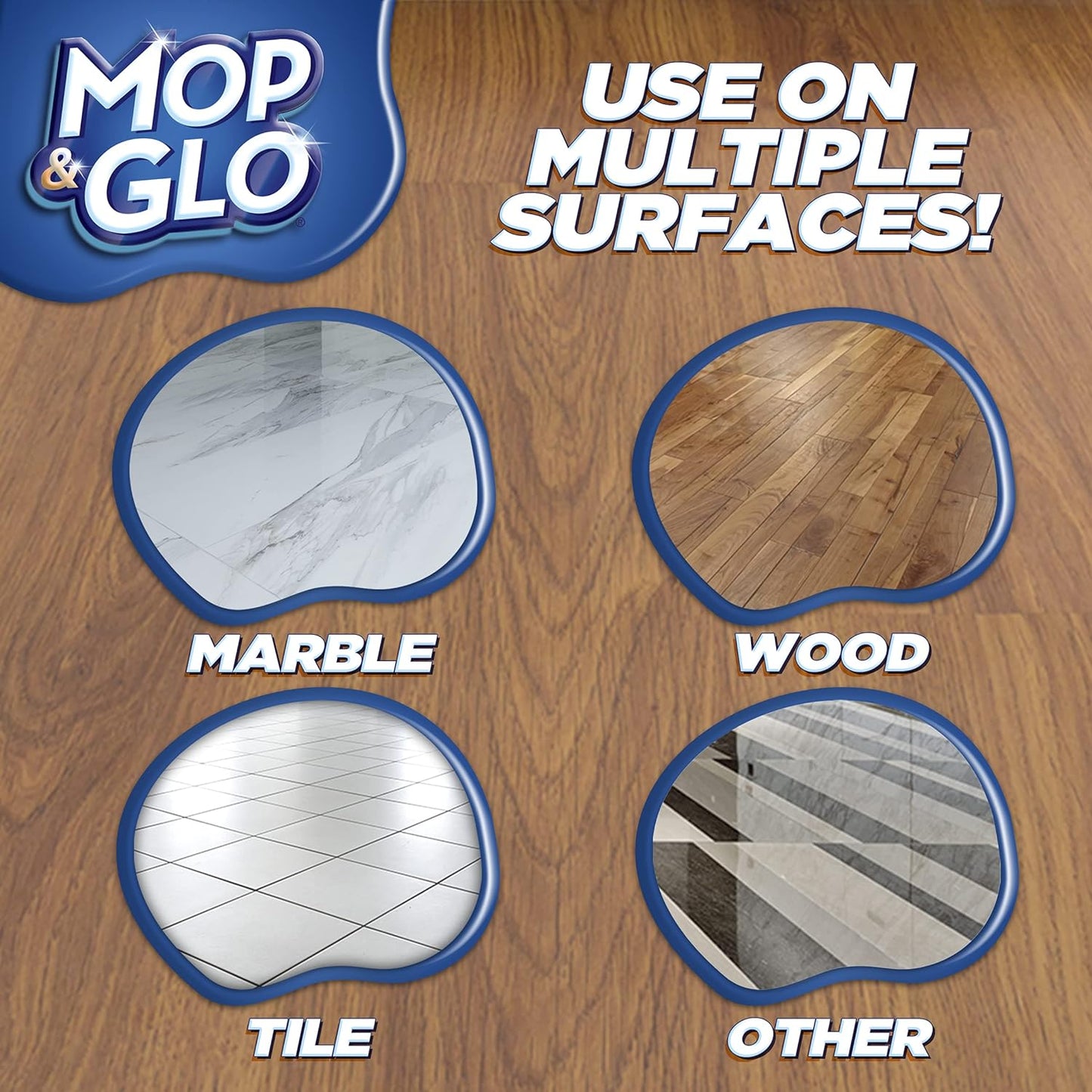 Mop & Glo Professional Floor Cleaner - Fresh Citrus Scent | 64 Oz Multi-Surface Solution