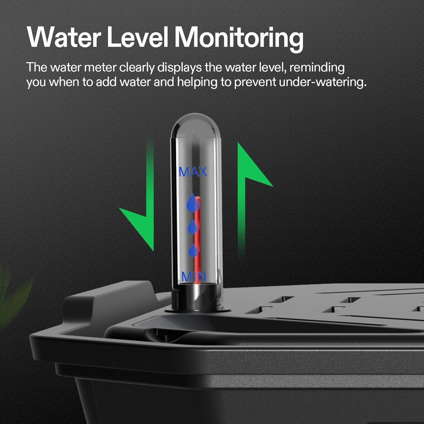 VIVOSUN Self-Watering Pots - 4-Pack FlexFeed with Auto Irrigation & Water Meter | Indoor/Outdoor Use
