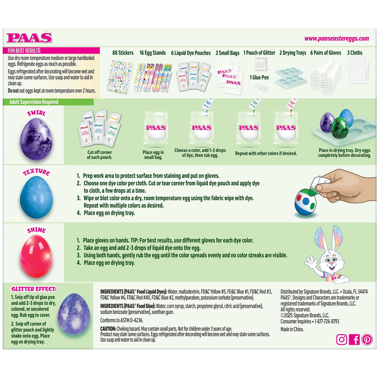 PAAS Eggstreme Color FX Egg Dying Kit – Create Swirl, Texture & Shine Effects – Fun & Creative Easter Egg Dye Kit