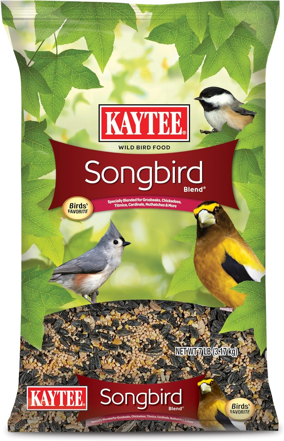 Kaytee Songbird Wild Bird Seed - Premium Blend for Grosbeaks, Cardinals & More | 7 Pounds