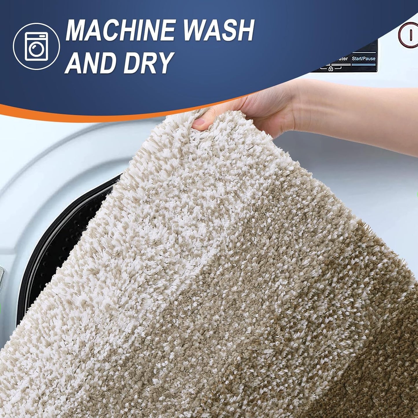 OLANLY Bathroom Runner Rug - Extra Soft Microfiber Mat | 70x24, Quick Dry, Washable, Coffee Color