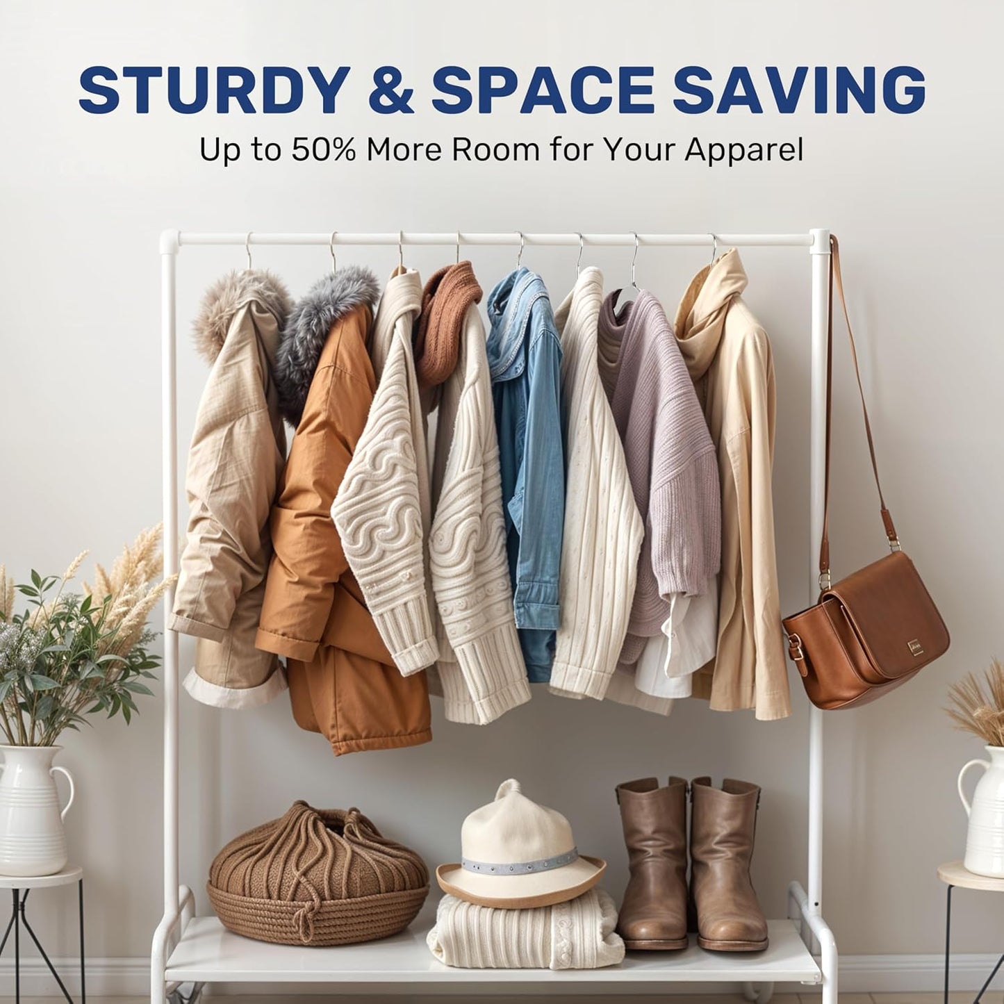 YSSOA Velvet Hangers - Non-Slip, Space-Saving Heavy Duty Suit Hangers with 360° Rotatable Hook - Grey, 30 Packs