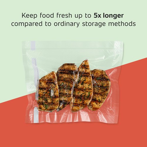 FoodSaver Vacuum Sealer Bags - Custom Fit Airtight Storage for Meal Prep & Sous Vide | 8 x 20' (Pack of 3)