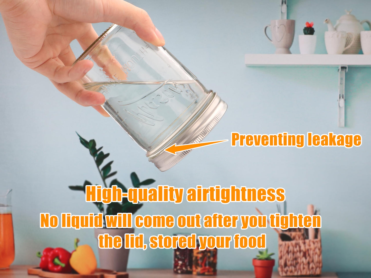 [12 pcs]16 oz Mason Jars,Glass Jars with Lids, Airtight Canning Jars, Wide Mouth Mason Jars. Airtight Container For Jams, Honey, Spices,Pickles, Home Decor,Overnight Oats,Fruit Preserves