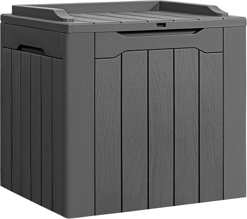Flamaker 31 Gallon Waterproof Deck Box - Durable Resin Storage for Outdoor Cushions & Garden Tools | Grey