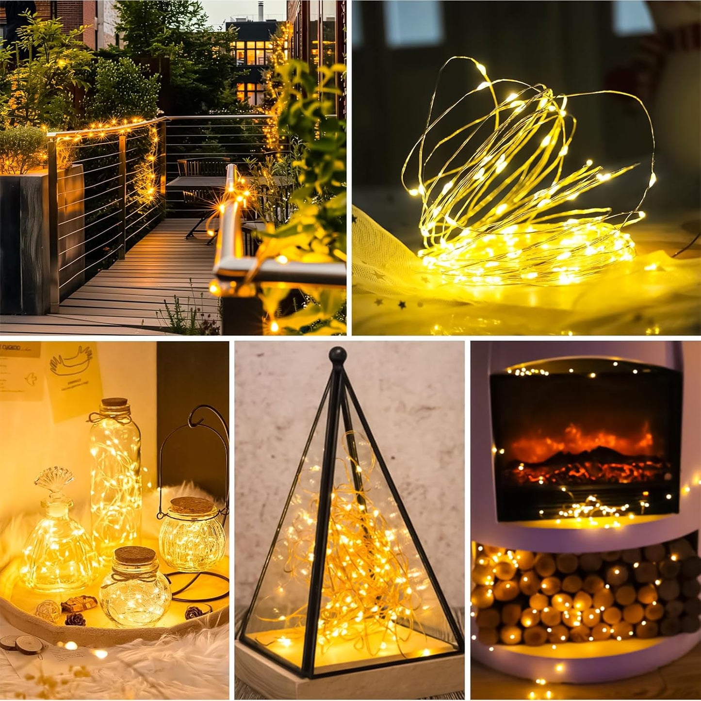 Skiennix Fairy Lights - Battery Operated 16FT Warm White Mini Twinkle Lights | 8 Modes & Auto Timer, Waterproof for Parties