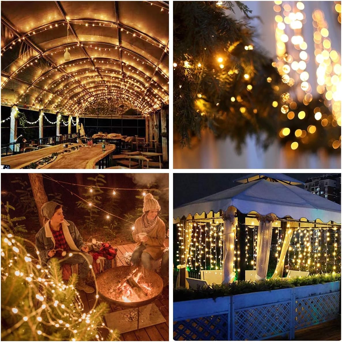 Vicloon Fairy Curtain Lights - 300 LED Warm White String Lights | 9.8x9.8Ft Waterproof with Remote Control