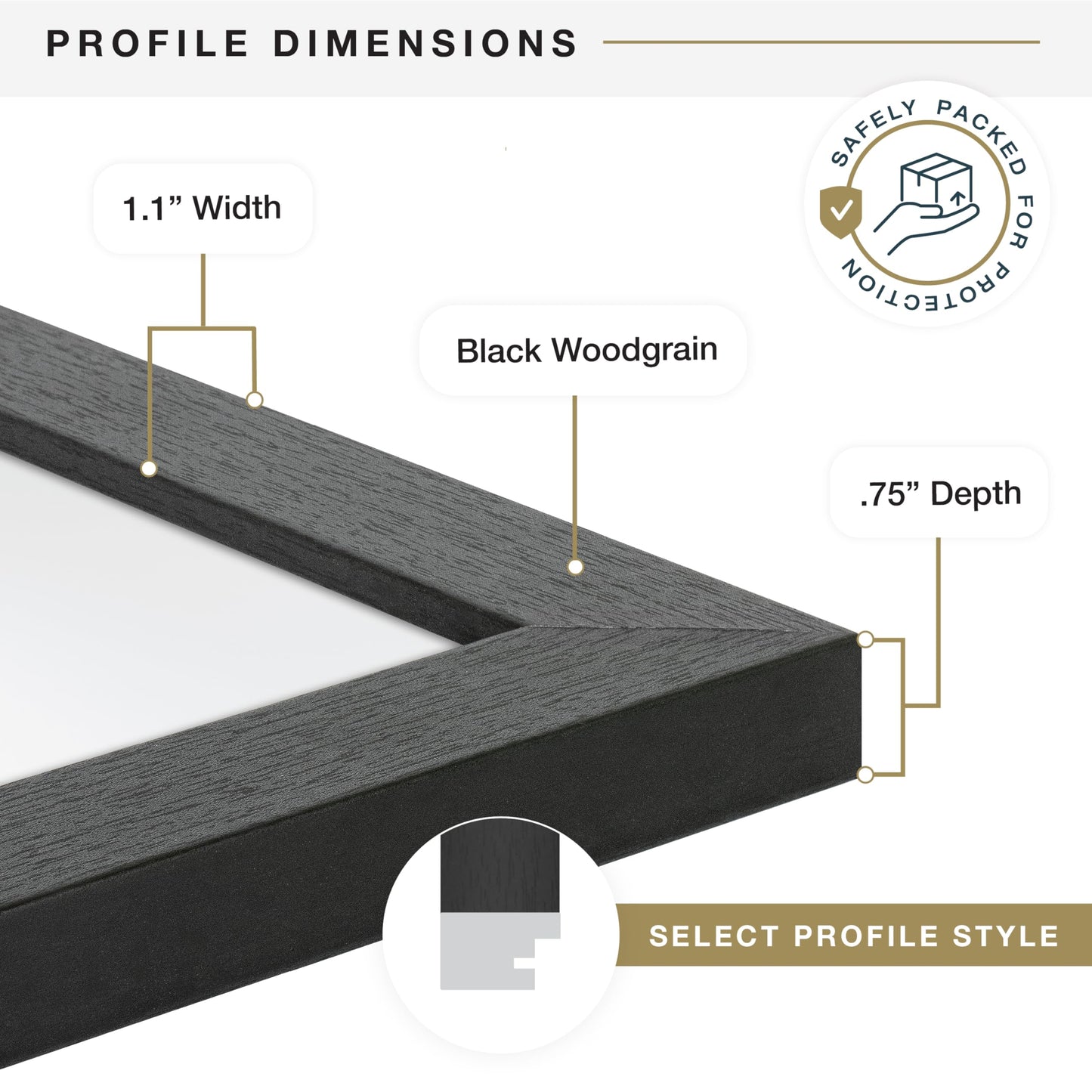 MCS Studio Gallery 20x27 Poster Frame Black Woodgrain, Vertical & Horizontal Wall Hanging Large Picture Frame for Photos, Posters & Art Prints (2-Pack)