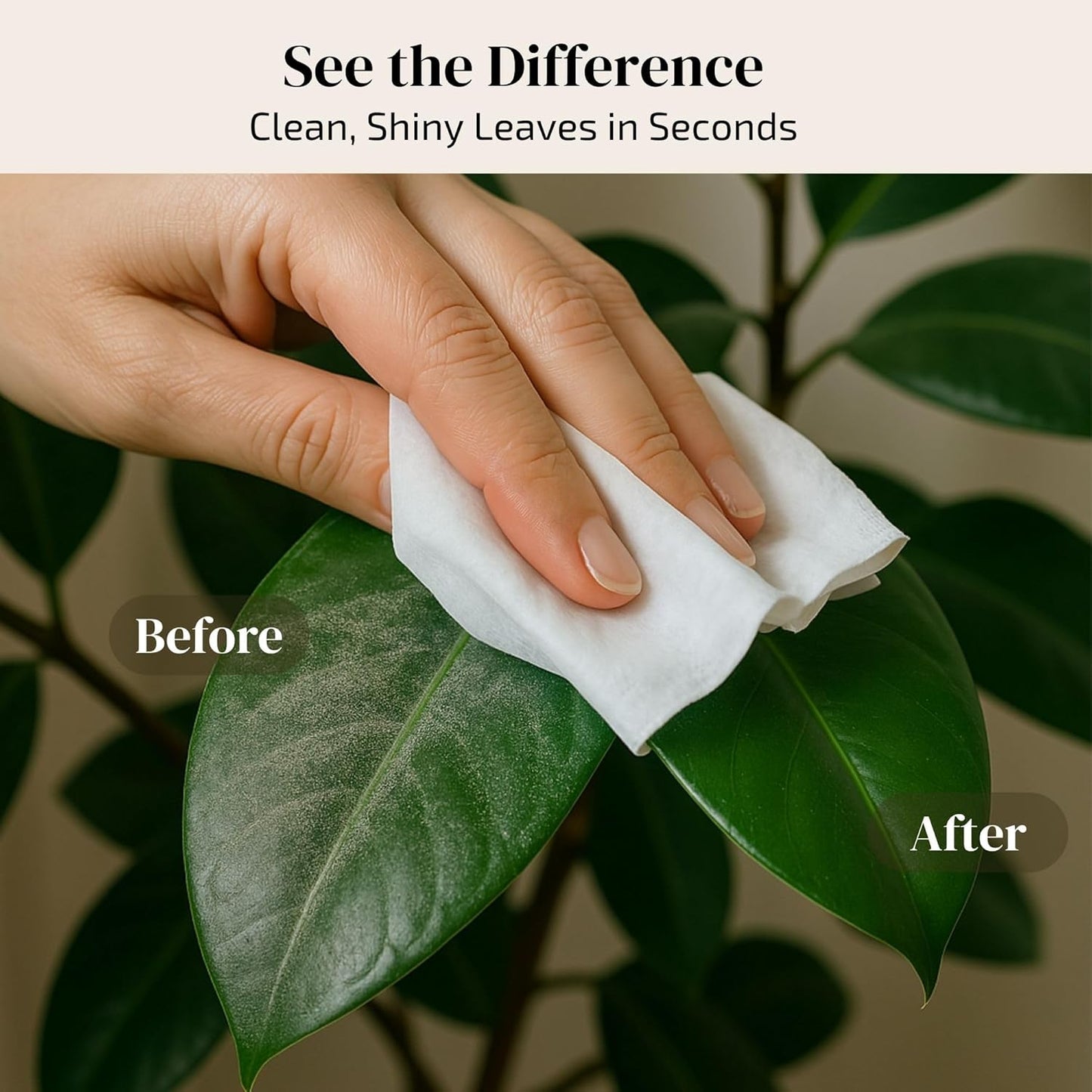 Skiennix Plant Leaf Cleaner & Shine - 2 Pack of 50 for Lush, Healthy Leaves