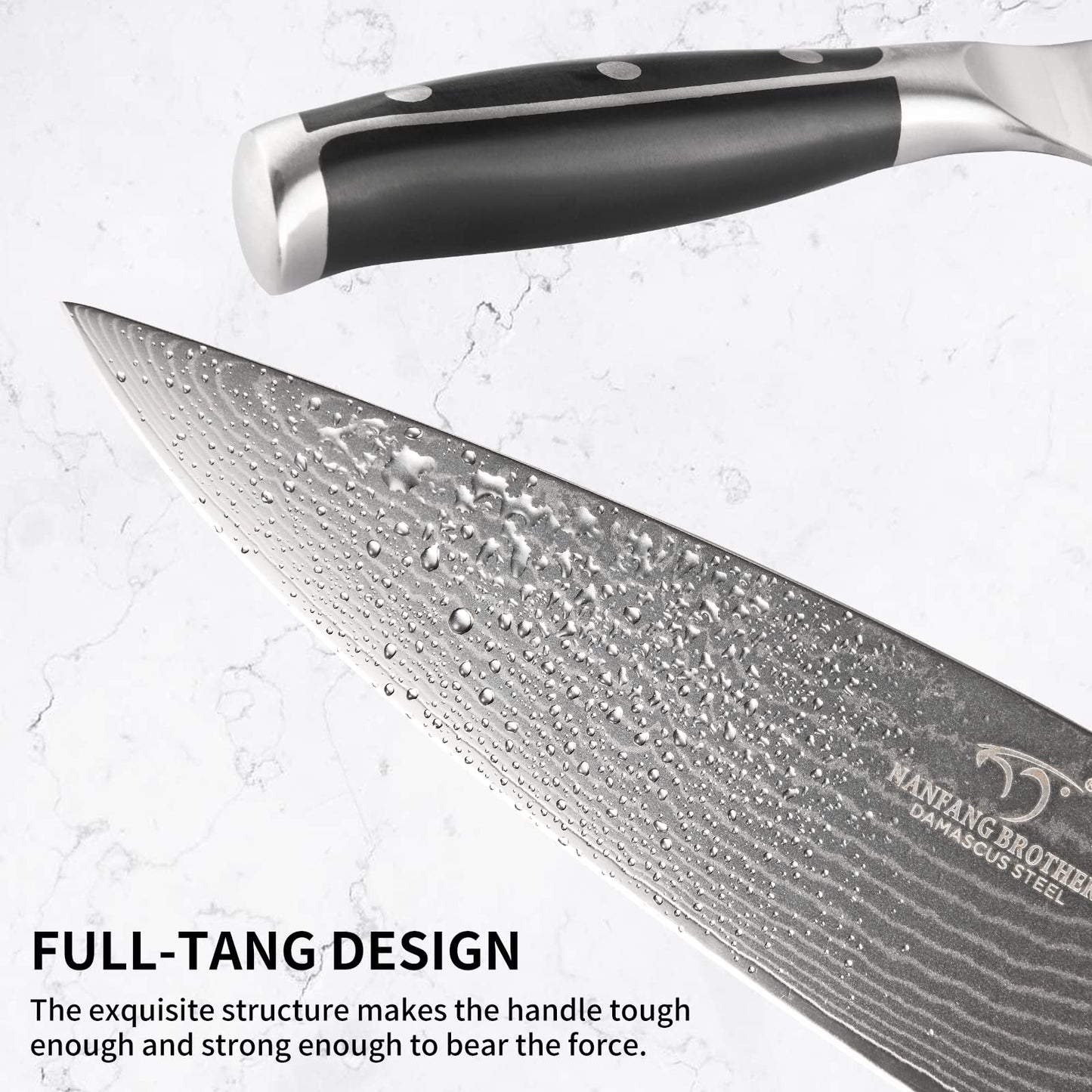 NANFANG BROTHERS Knife Sets for Kitchen with Block, Damascus Kitchen Knife Set with Block, ABS Ergonomic Handle for Chef Knife Set and Kitchen Shear
