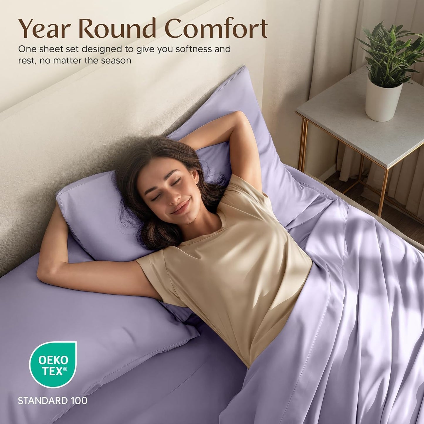 Utopia Bedding Twin Sheet Set - Soft & Breathable Microfiber, 3-Piece Bed Sheets in Lavender