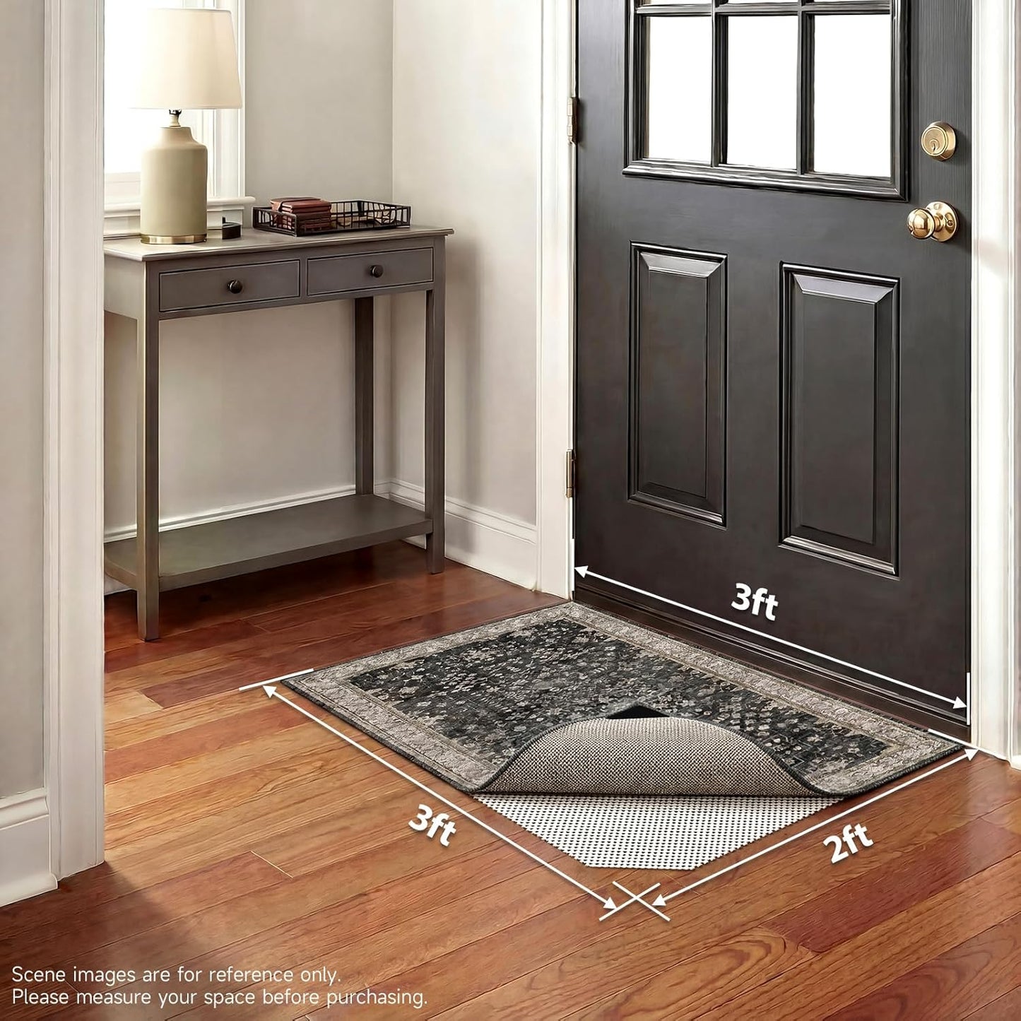 Veken Rug Gripper Pad - Non-Slip Cushion for Hardwood & Tile Floors | 8 Pcs, 2x3 Ft Anti-Skid Mat
