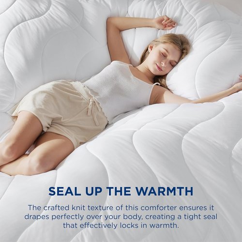 Bedsure Queen Duvet Insert - Ultra Soft Lightweight Down Alternative Comforter | All-Season, Machine Washable, White 88x88 Inches