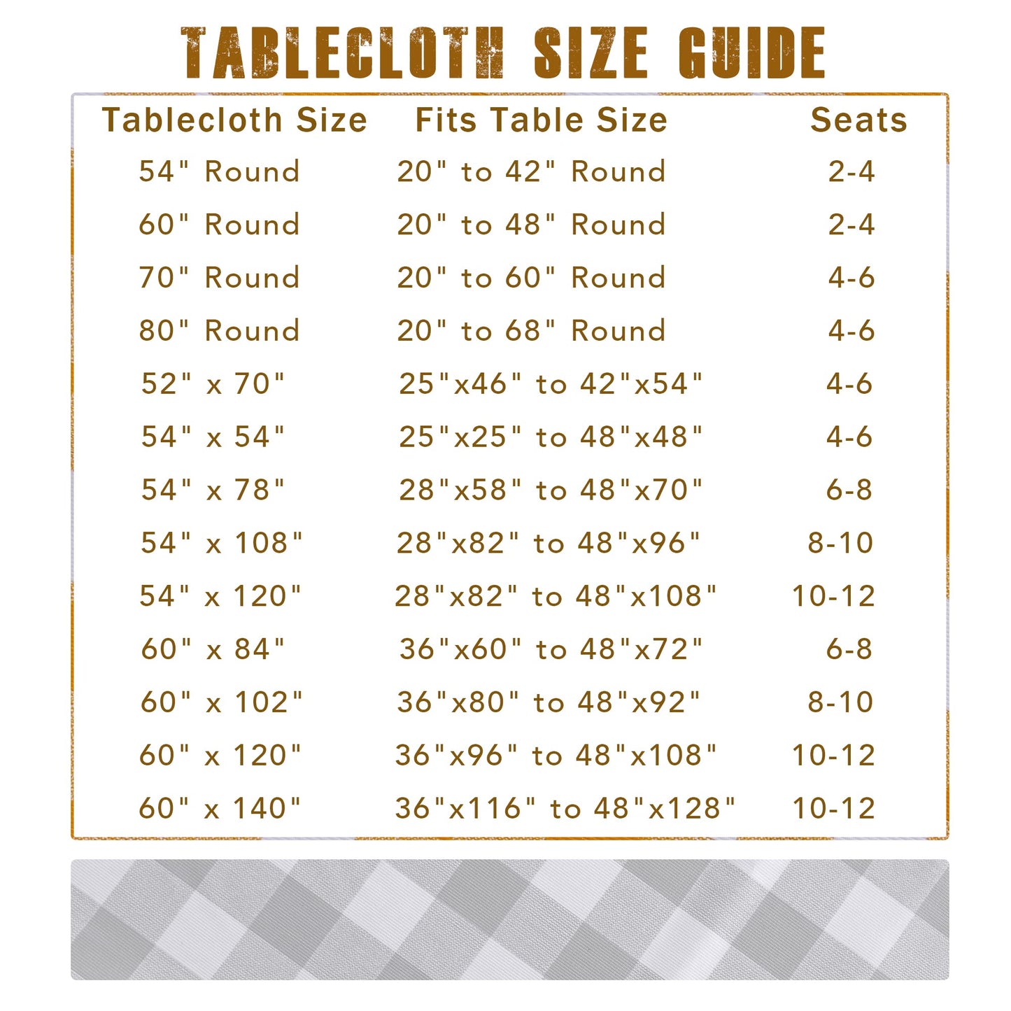 sancua Checkered Vinyl Rectangle Tablecloth - 52 x 70 Inch - 100% Waterproof Oil Proof Spill Proof PVC Table Cloth, Wipe Clean Table Cover for Dining Tables, Buffet Parties, Black and White