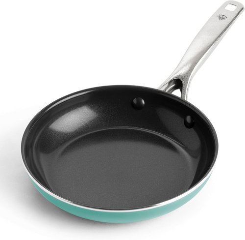 Blue Diamond 8" Nonstick Frying Pan - Diamond Infused Ceramic, PFAS-Free, Dishwasher Safe, Turquoise