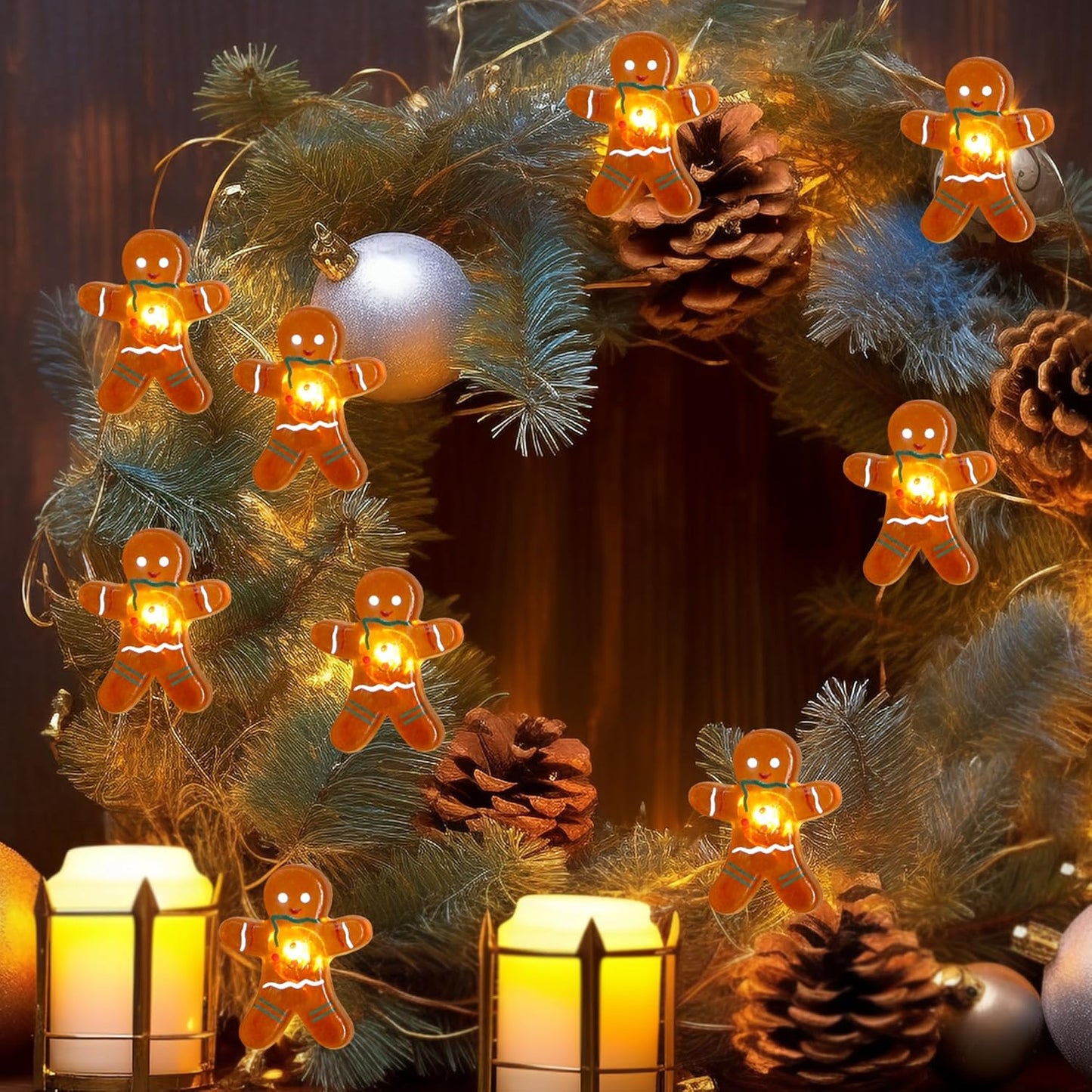 Battery Operated 10ft Christmas Tree Cardinal String Lights - 40 LED Red Snow Bird Ornaments with Remote Timer for Holiday Home Decor
