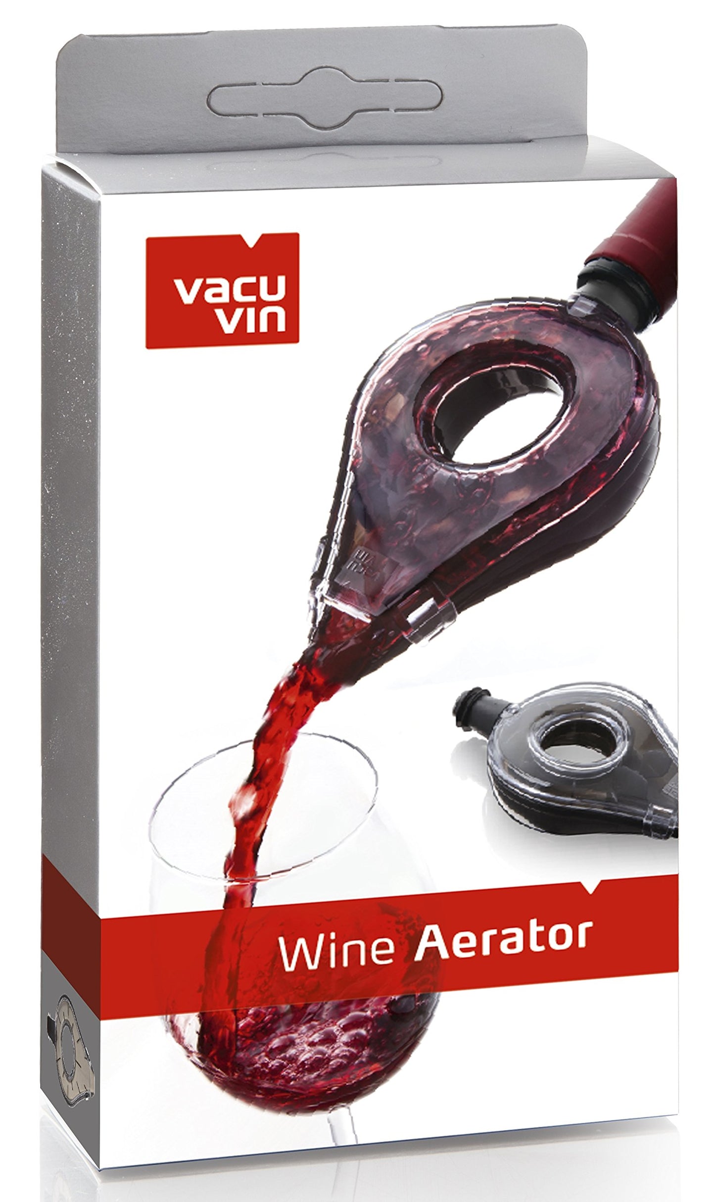 Vacu Vin Wine Aerator – Instant Wine Pourer and Aerating Spout – Enhances Flavor & Aroma While Pouring – Fits Most Bottles – Spill-Free, Easy-to-Use Wine Accessory for Red and White Wines