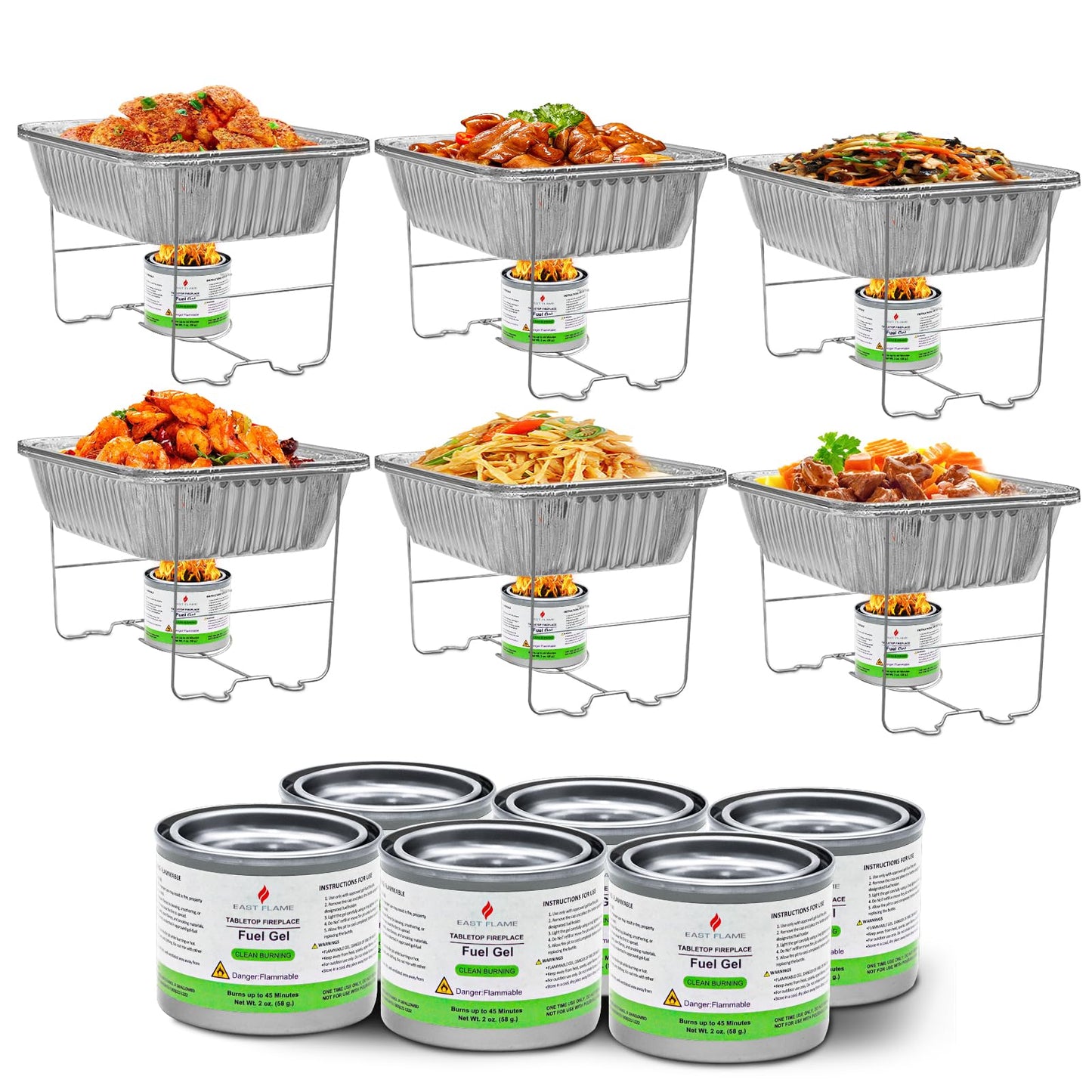Bioethanol Gel Fuel Cans – Clean Burning Indoor Fuel for Making S’mores, Chafing Dish Fuel Cans, No Ash or Soot, Smokeless & Odorless for Indoor Fire Pits & Fireplaces, 45 Mins Burn Time for each