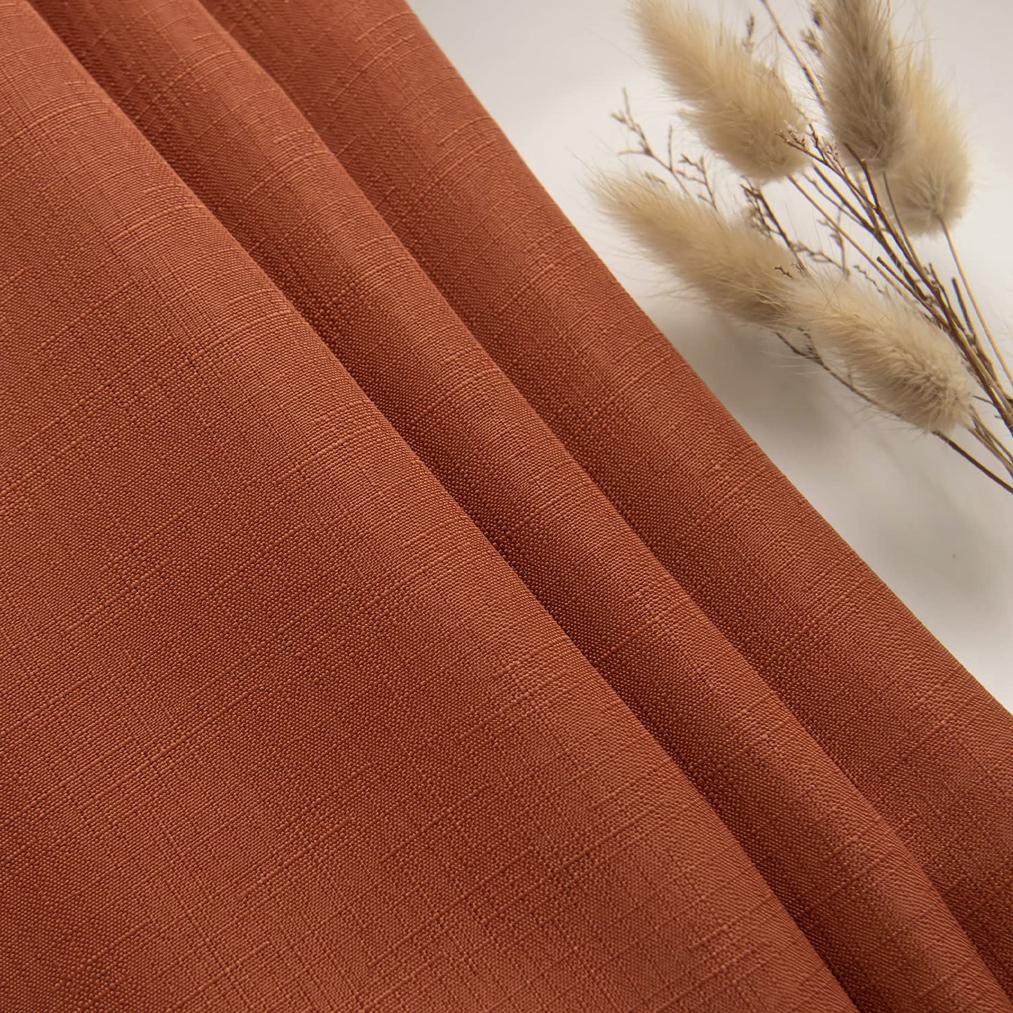 maxmill Fall Tablecloth Stain Resistant Waterproof Wrinkle Resistant Spillproof Washable Soft Slubby Textured Table Cloth for Dining Room, Harvest Thanksgiving Dinner, Rectangle 60 x 140 Inch, Rust